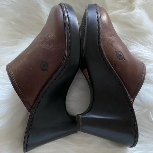 BORN brown leather mules - Picture 2 of 7